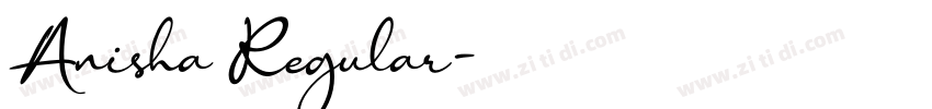 Anisha Regular字体转换